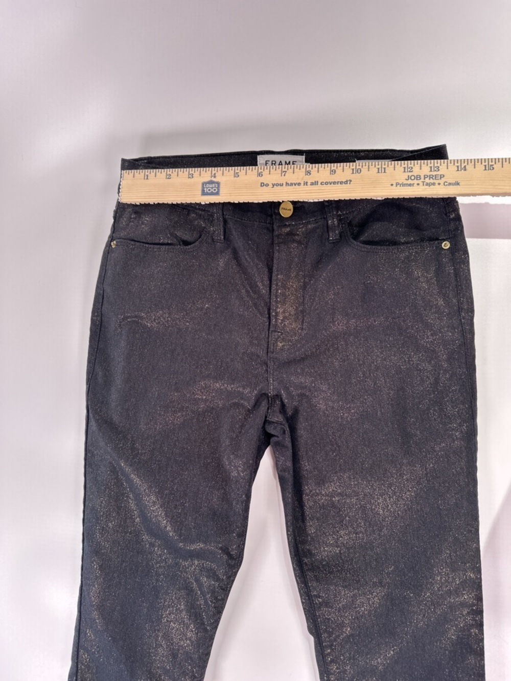 Frame Denim Black Metallic Le High Skinny Jeans - Picture 10 of 10